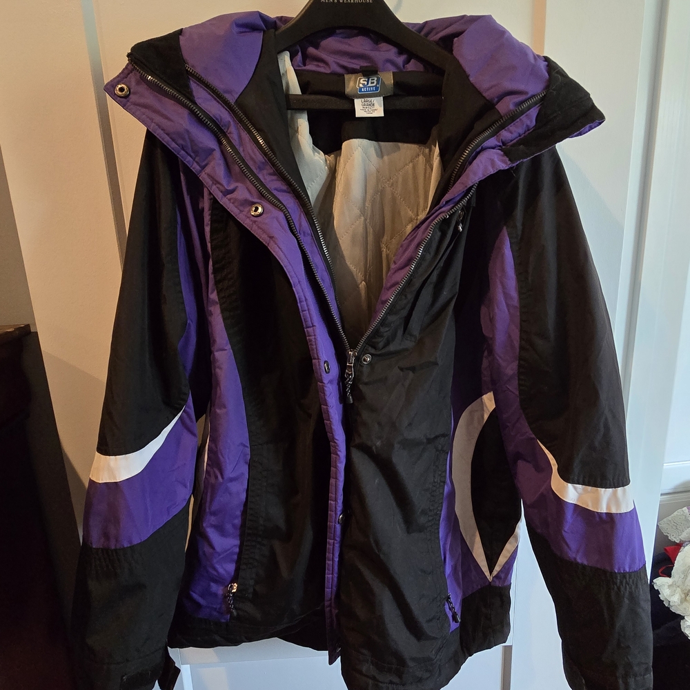 Women's Purple and Black Jacket
